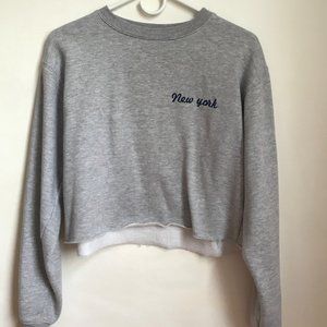 Super Cute Cropped New York Sweatshirt